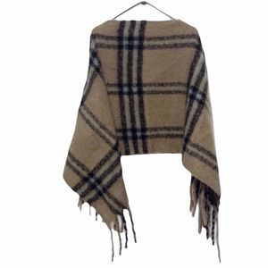 Tan and Black Fadivo of New York Poncho - Medium